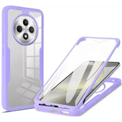 Coque intégrale Phonesta Slim Protect 360 protecteur d'écran pour Oppo Reno12 F/Reno12 FS - Violet