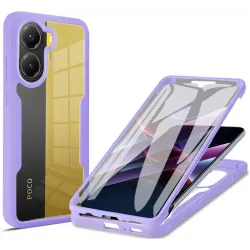 Coque intégrale Phonesta Slim Protect 360 protecteur d'écran pour Xiaomi Poco X7 Pro - Violet