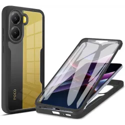 Coque intégrale Phonesta Slim Protect 360 protecteur d'écran pour Xiaomi Poco X7 Pro - Noir