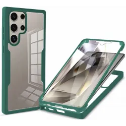 Coque intégrale Phonesta Slim Protect 360 protecteur d'écran pour Samsung Galaxy S25 Ultra - Vert