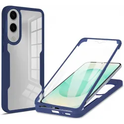 Coque intégrale Phonesta Slim Protect 360 protecteur d'écran pour Samsung Galaxy S25 Edge - Bleu