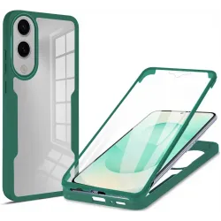 Coque intégrale Phonesta Slim Protect 360 protecteur d'écran pour Samsung Galaxy S25 Edge - Vert