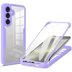 Coque intégrale Phonesta Slim Protect 360 protecteur d'écran pour Samsung Galaxy S24 FE - Violet