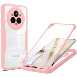 Coque intégrale Phonesta Slim Protect 360 protecteur d'écran pour Realme 14 Pro Plus - Rose