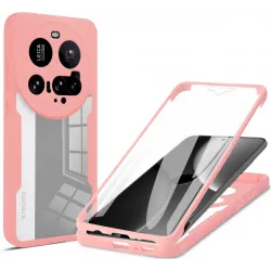 Coque intégrale Phonesta Slim Protect 360 protecteur d'écran pour Xiaomi 15 Ultra - Rose