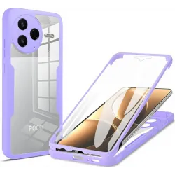 Coque intégrale Phonesta Slim Protect 360 protecteur d'écran pour Xiaomi Poco F7 Pro - Violet