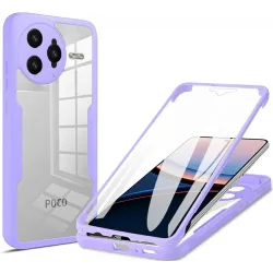 Coque intégrale Phonesta Slim Protect 360 protecteur d'écran pour Xiaomi Poco F7 Ultra - Violet