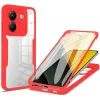 Coque intégrale Phonesta Slim Protect 360 protecteur d'écran pour Xiaomi Poco M7 Pro - Rouge