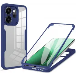 Coque intégrale Phonesta Slim Protect 360 protecteur d'écran pour Oppo Reno14 F/FS - Bleu
