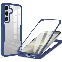 Coque intégrale Phonesta Slim Protect 360 protecteur d'écran pour Samsung Galaxy A36/A56 - Bleu