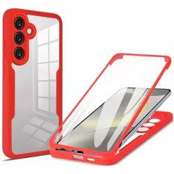 Coque intégrale Phonesta Slim Protect 360 protecteur d'écran pour Samsung Galaxy A55 - Rouge