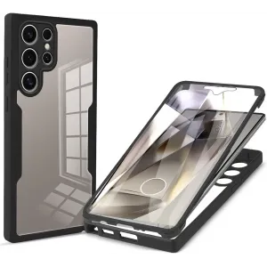 Coque intégrale Phonesta Slim Protect 360 protecteur d'écran pour Samsung Galaxy S24 Ultra - Noir