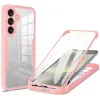 Coque intégrale Phonesta Slim Protect 360 protecteur d'écran pour Samsung Galaxy S25 Plus/S24 Plus - Rose