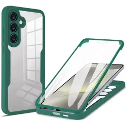 Coque intégrale Phonesta Slim Protect 360 protecteur d'écran pour Samsung Galaxy S25/S24 - Vert