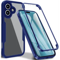 Coque intégrale Phonesta Slim Protect 360 protecteur d'écran pour Apple iPhone 17 - Bleu