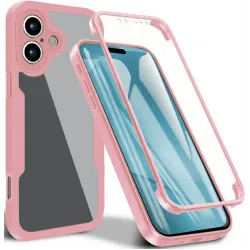 Coque intégrale Phonesta Slim Protect 360 protecteur d'écran pour Apple iPhone 17 - Rose