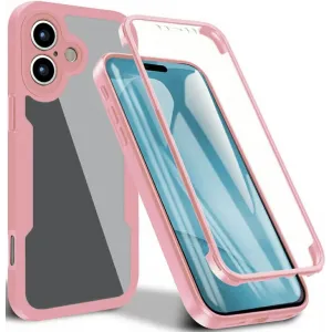 Coque intégrale Phonesta Slim Protect 360 protecteur d'écran pour Apple iPhone 17 - Rose