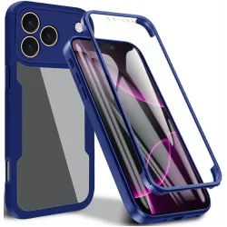 Coque intégrale Phonesta Slim Protect 360 protecteur d'écran pour Apple iPhone 17 Pro - Bleu
