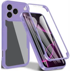Coque intégrale Phonesta Slim Protect 360 protecteur d'écran pour Apple iPhone 17 Pro - Violet