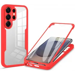 Coque intégrale Phonesta Slim Protect 360 protecteur d'écran pour Samsung Galaxy S26 Ultra - Rouge