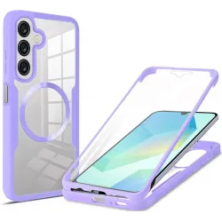 Coque intégrale Phonesta Slim Protect 360 protecteur d'écran et MagSafe pour Samsung Galaxy A17/A16 - Violet