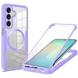 Coque intégrale Phonesta Slim Protect 360 protecteur d'écran et MagSafe pour Samsung Galaxy A26 - Violet