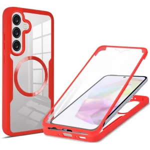 Coque intégrale Phonesta Slim Protect 360 protecteur d'écran et MagSafe pour Samsung Galaxy A36/A56 - Rouge
