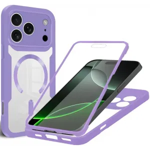 Coque intégrale Phonesta Slim Protect 360 protecteur d'écran et MagSafe pour Apple iPhone 17 Pro - Violet