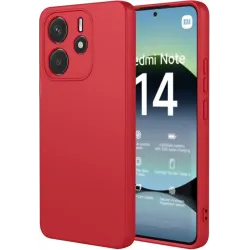 Coque arrière en silicone Phonesta Soft Silk pour Xiaomi Redmi Note 14 4G 164.8mm - Rouge