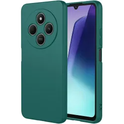 Coque arrière en silicone Phonesta Soft Silk pour Xiaomi Redmi 14C / Xiaomi Poco C75 - Vert foncé