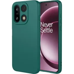 Coque arrière en silicone Phonesta Soft Silk pour OnePlus 15 - Vert foncé
