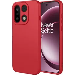 Coque arrière en silicone Phonesta Soft Silk pour OnePlus 15 - Rouge