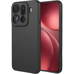 Coque arrière en silicone Phonesta Soft Silk pour Oppo Find X9 Pro - Noir