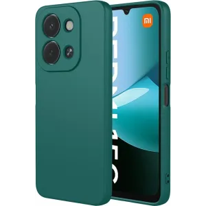 Coque arrière en silicone Phonesta Soft Silk pour Xiaomi Redmi 15C / Xiaomi Poco C85 - Vert foncé