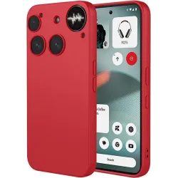 Coque arrière en silicone Phonesta Soft Silk pour Nothing Phone (3) - Rouge