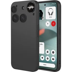 Coque arrière en silicone Phonesta Soft Silk pour Nothing Phone (3) - Noir