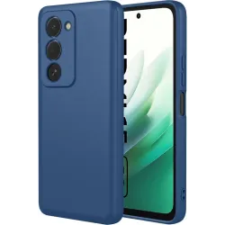 Coque arrière en silicone Phonesta Soft Silk pour Xiaomi Redmi 15 - Bleu foncé