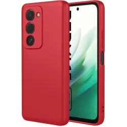 Coque arrière en silicone Phonesta Soft Silk pour Xiaomi Redmi 15 - Rouge