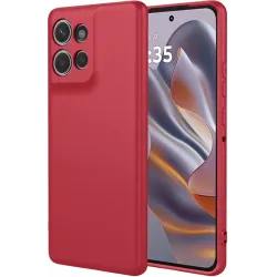 Coque arrière en silicone Phonesta Soft Silk pour Motorola Edge 60 Neo/Edge 50 Neo / ThinkPhone 25 - Rouge