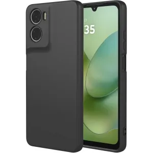 Coque arrière en silicone Phonesta Soft Silk pour Motorola Moto G06/G06 Power - Noir