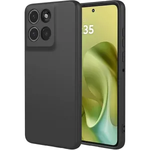 Coque arrière en silicone Phonesta Soft Silk pour Motorola Moto G86 - Noir