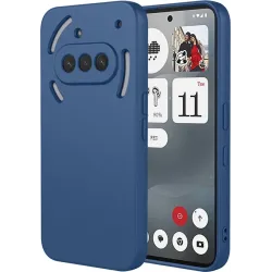 Coque arrière en silicone Phonesta Soft Silk pour Nothing Phone (3a) - Bleu foncé