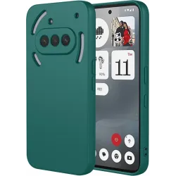 Coque arrière en silicone Phonesta Soft Silk pour Nothing Phone (3a) - Vert foncé
