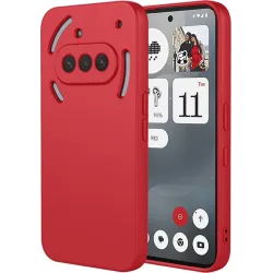 Coque arrière en silicone Phonesta Soft Silk pour Nothing Phone (3a) - Rouge