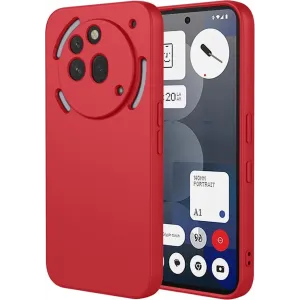 Coque arrière en silicone Phonesta Soft Silk pour Nothing Phone (3a) Pro - Rouge