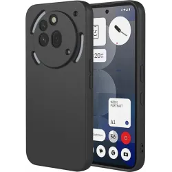 Coque arrière en silicone Phonesta Soft Silk pour Nothing Phone (3a) Pro - Noir