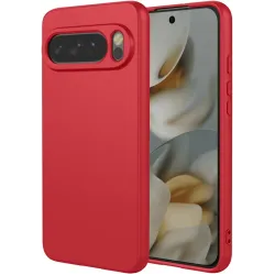 Coque arrière en silicone Phonesta Soft Silk pour Google Pixel 10 Pro XL - Rouge