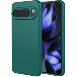 Coque arrière en silicone Phonesta Soft Silk pour Google Pixel 10 / 10 Pro - Vert foncé