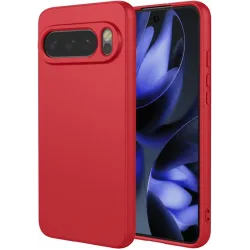 Coque arrière en silicone Phonesta Soft Silk pour Google Pixel 10 / 10 Pro - Rouge