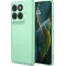 Coque arrière en silicone Phonesta Soft Silk pour Motorola Edge 60 Pro - Vert matcha